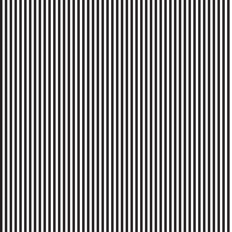 Seasonal Basics - 1/8" Stripe - Black