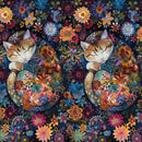 Calico Cat - Panel 24" - Black