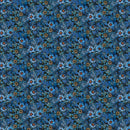 Calico Cat - Tiny Packed Floral - Blue