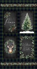 Welcome Winter - 24" Panel - Hunter