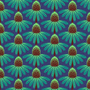 Love Always, AM Cotton Lawn - Echinacea - Sea