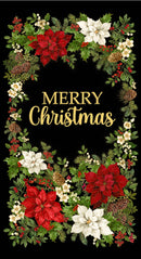 Merry Christmas - 24" Panel - Black