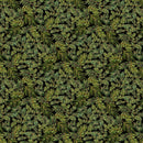 Merry Christmas - Packed Pine Needles Metallic - Green