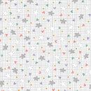 Dream Drifters - Tossed Ditsy Grid - Light Grey