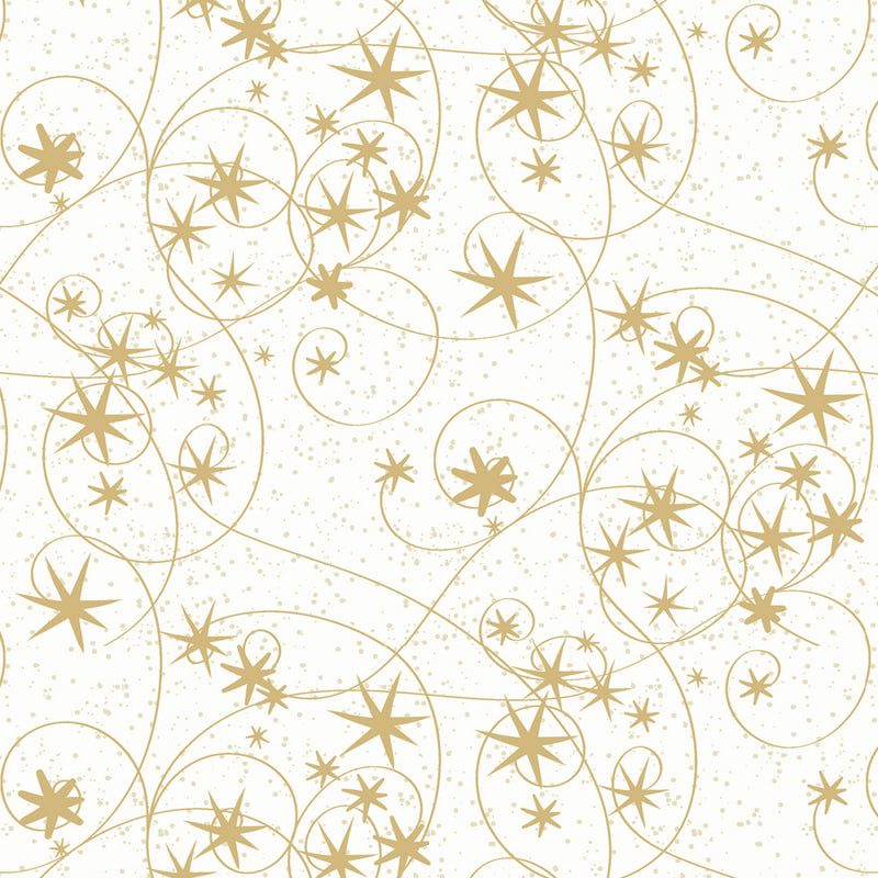 Deco the Halls - Swirling Stars - White