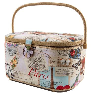 Dritz XL Sewing Basket - Paris Postcard