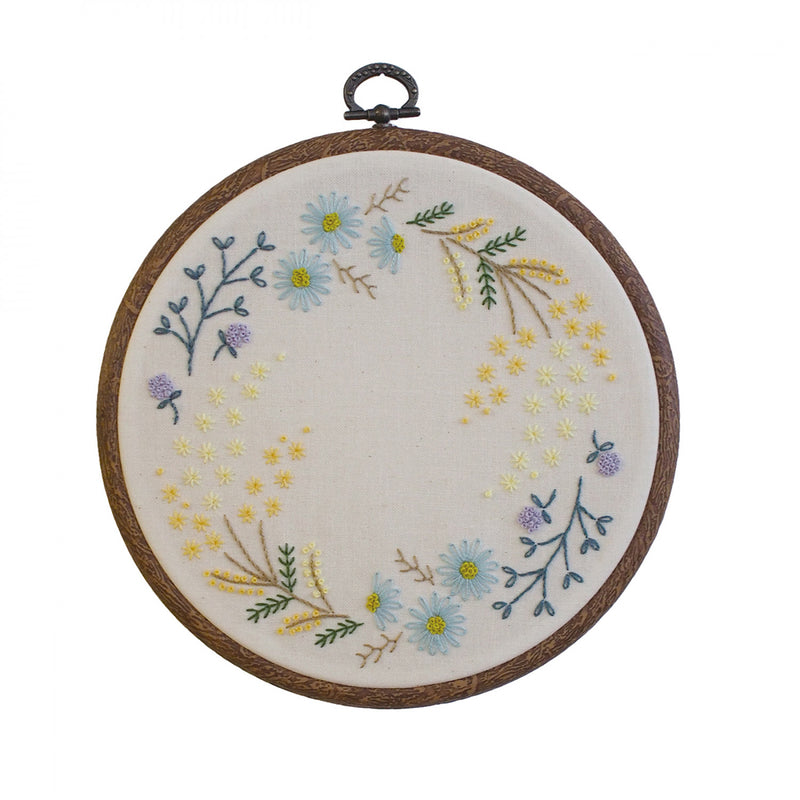 Embroidery Kit - Botanical Wreath Mimosa