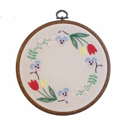 Embroidery Kit - Botanical Wreath Tulip