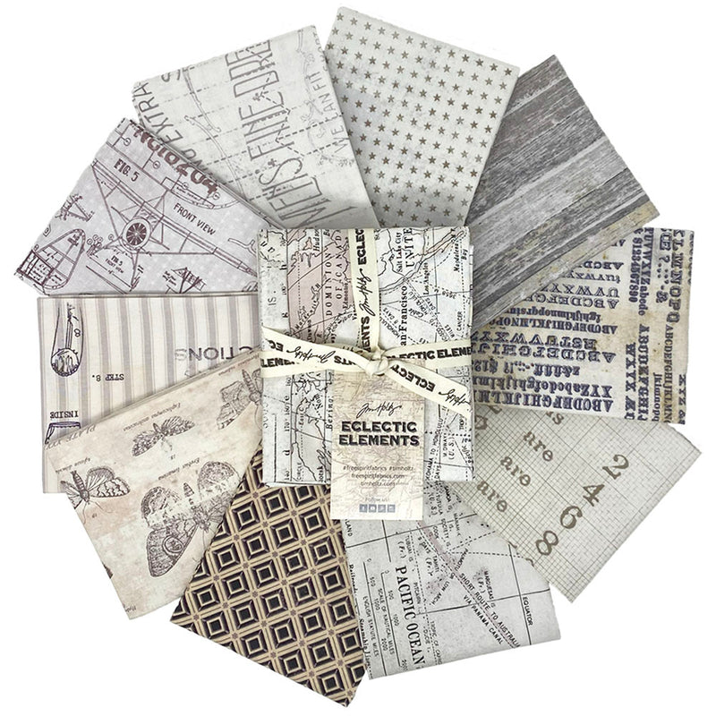 Tim Holtz Eclectic Elements FQ Bundle - Monochrome