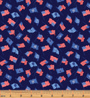 All Mid-Atlantic Shop Hop 2025 - Patriotic Flags - Navy