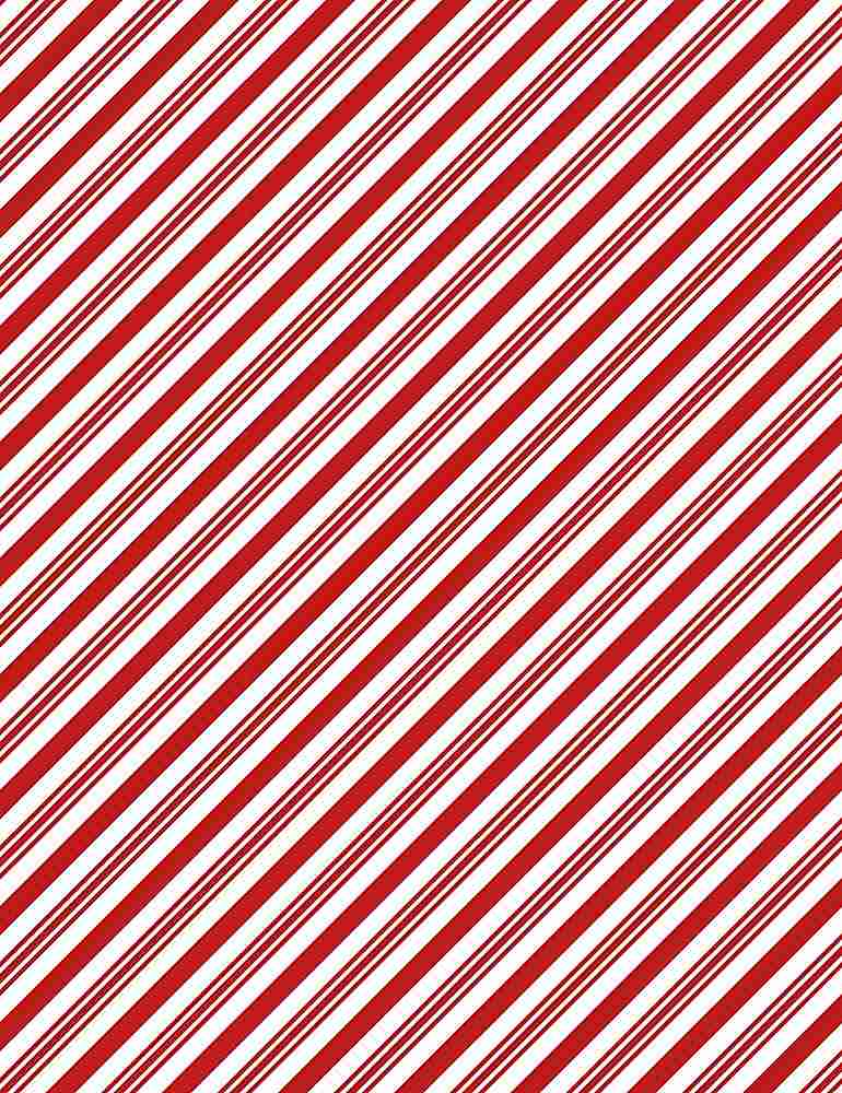 Gingerbread Dreams - Candy Cane Diagonal Stripes - Red