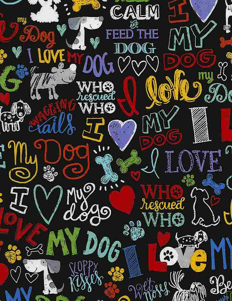 Timeless Novelty - I Love My Dog - Black