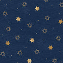 Hanukkah Lights - Tiny Star of David Toss - Navy/Gold
