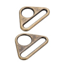 1.5" Flat Triangle Rings - Antique Brass