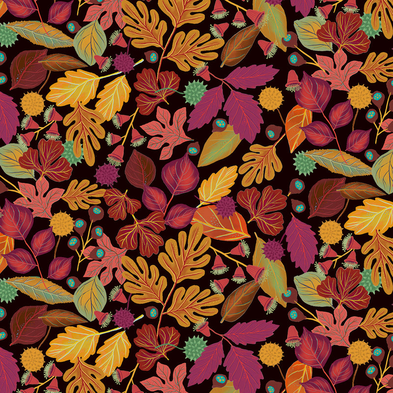 Harvest Minis - Packed Vibrant Leaves - Black