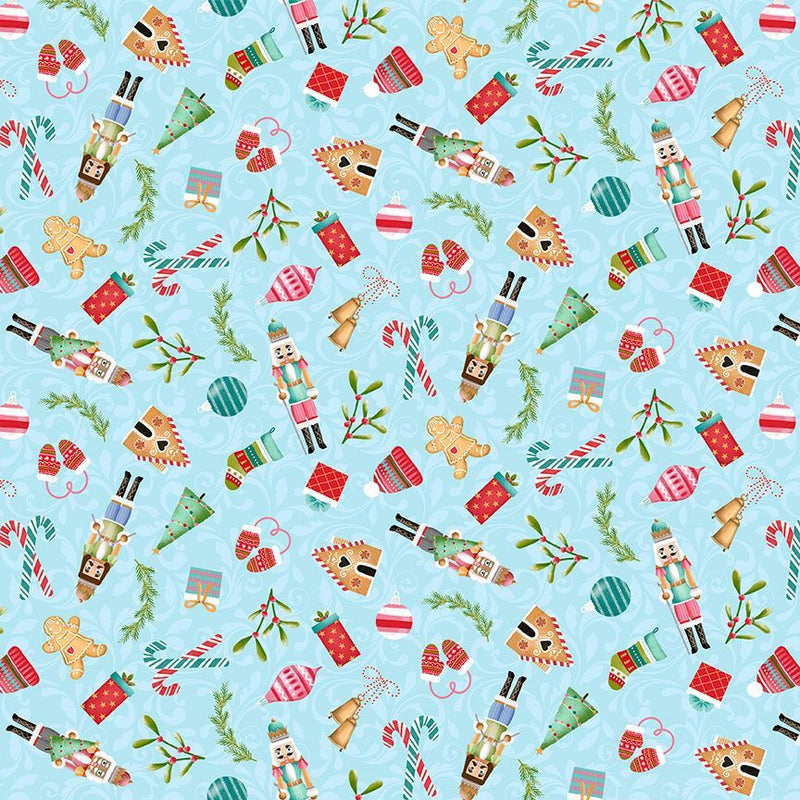 Gingerbread Dreams - Christmas Holiday Icons - Blue