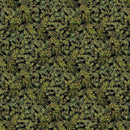 Merry Christmas - Packed Pine Needles Metallic - Green