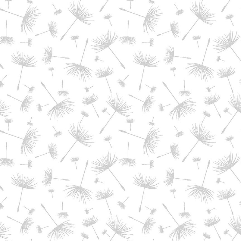 Whiteout - Floating Dandelion Puffs - White