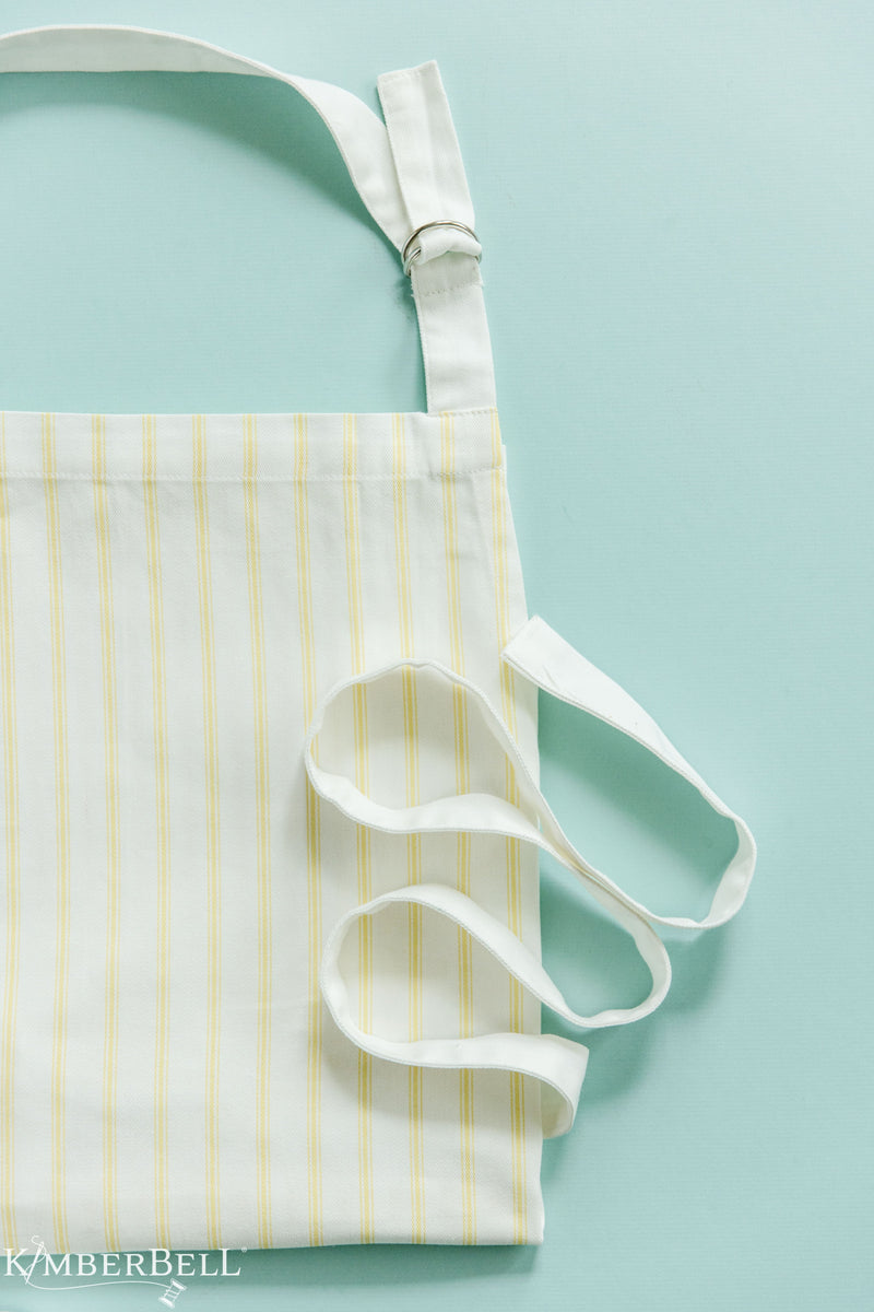 Adult Apron Blank - Yellow Pinstripe