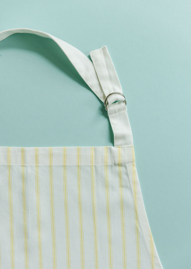 Adult Apron Blank - Yellow Pinstripe