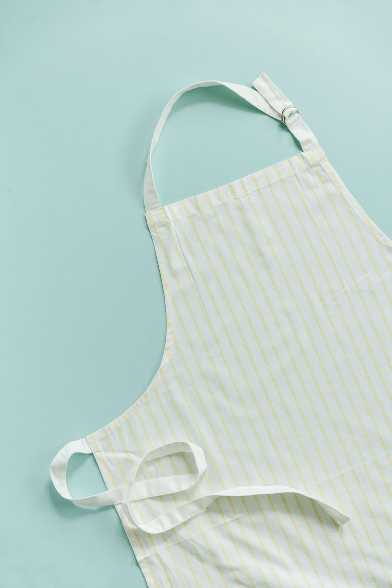 Adult Apron Blank - Yellow Pinstripe