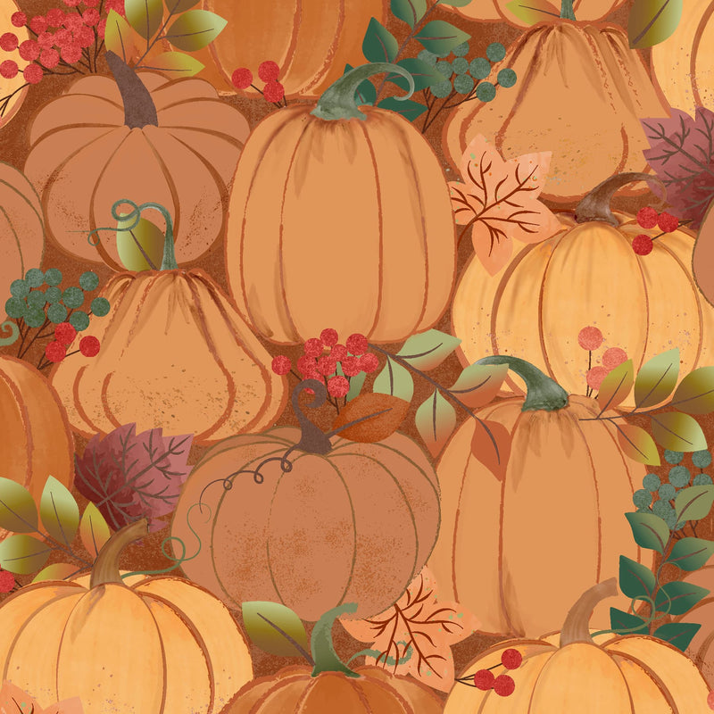 Hello Autumn - Pumpkin Patch - Brown/Cinnamon