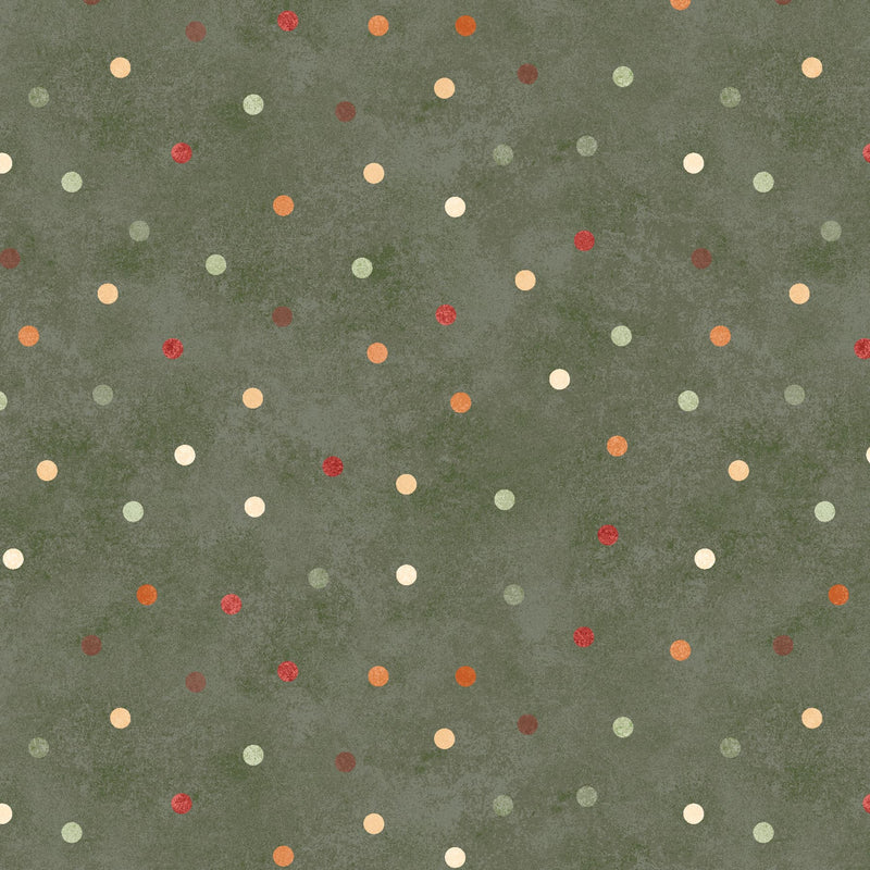 Hello Autumn - Polka Dot - Green Mutli