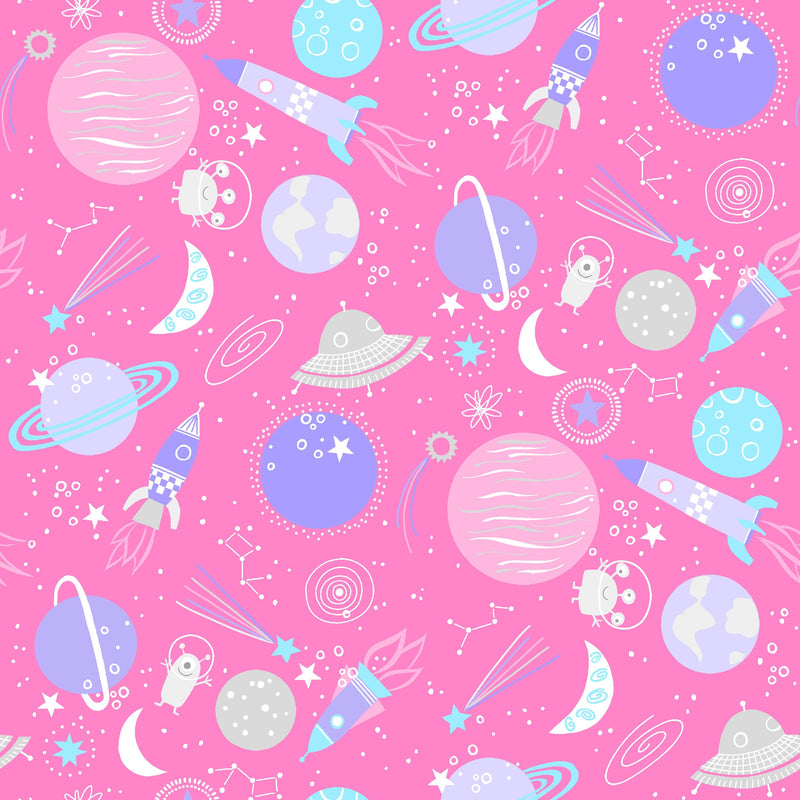 Playtime Flannel - Space - Pink