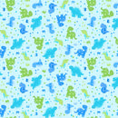 Playtime Flannel - Dinosaurs - Aqua