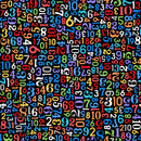 Playtime Flannel - Numbers - Black/Multi