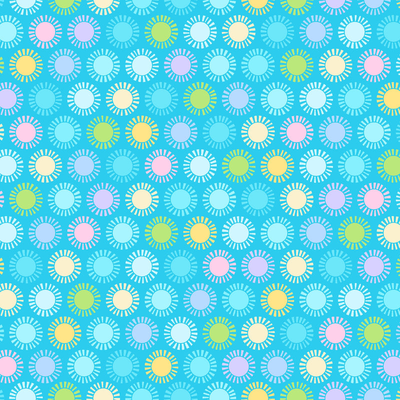 Playtime Flannel - Sun - Aqua