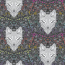 Graywork Minky - Wolf of Pink Street - Carbon