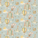 Mini Menagerie - Wild Animal Allover - Light Teal
