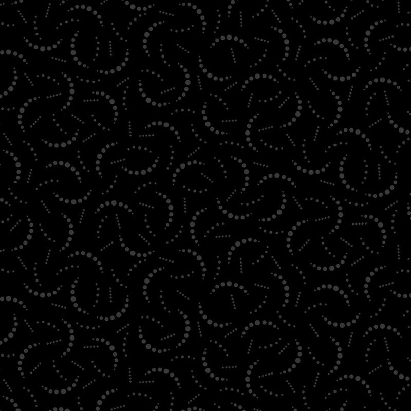 Onyx II - Curved Dotty Lines - Black