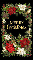Merry Christmas - 24" Panel - Black