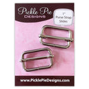 1" Purse Strap Slides - Nickel
