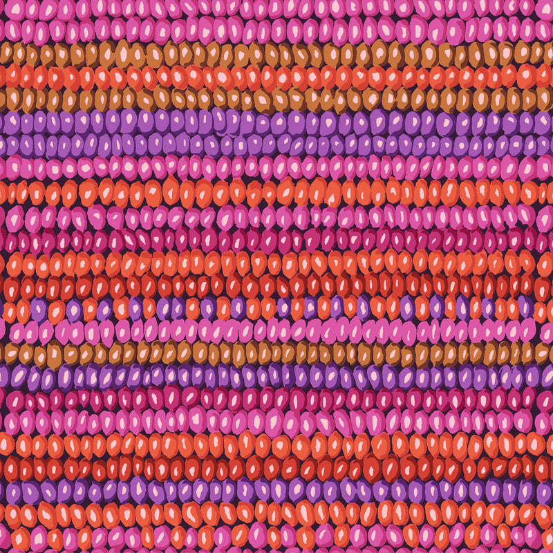 Vintage - Bead Stripe - Magenta