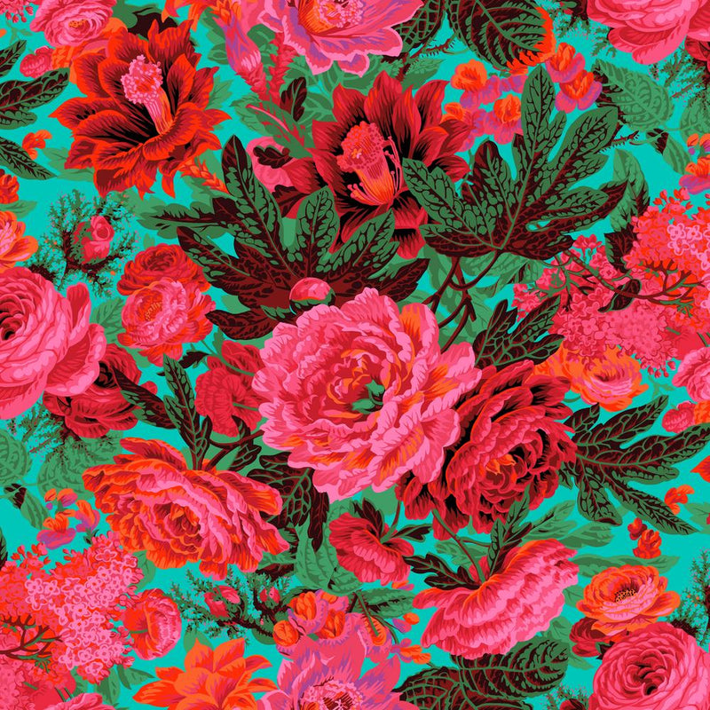 Kaffe August 2023 - Floral Burst - Maroon