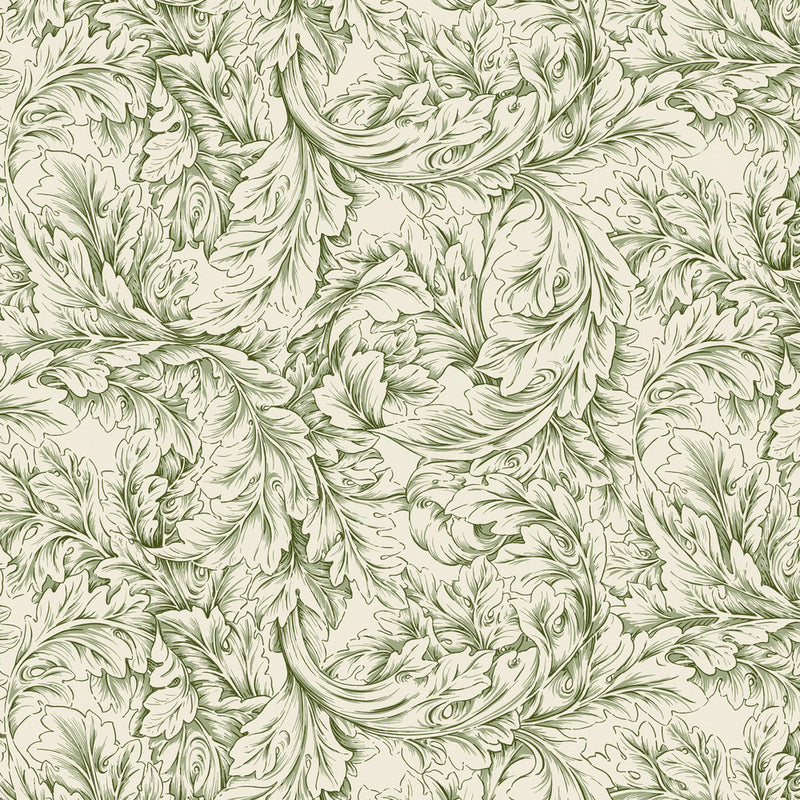 The Cotswold Holiday Collection - Small Acanthus Scroll - Green