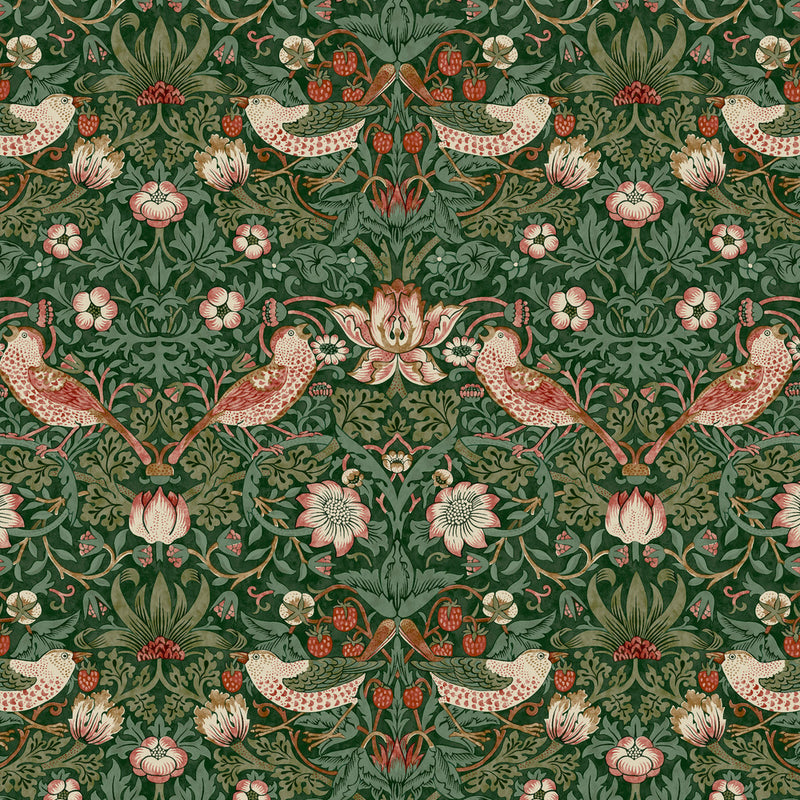 The Cotswold Holiday Collection - Medium Strawberry Thief - Green