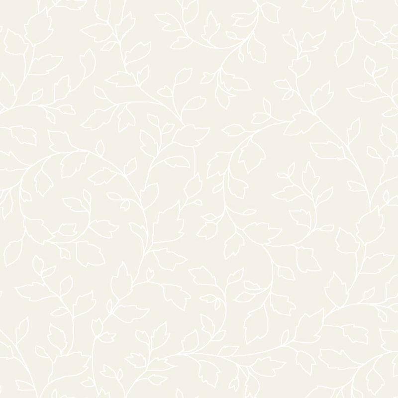 Ramblings 13 - Leaves/Vines - White on Ecru