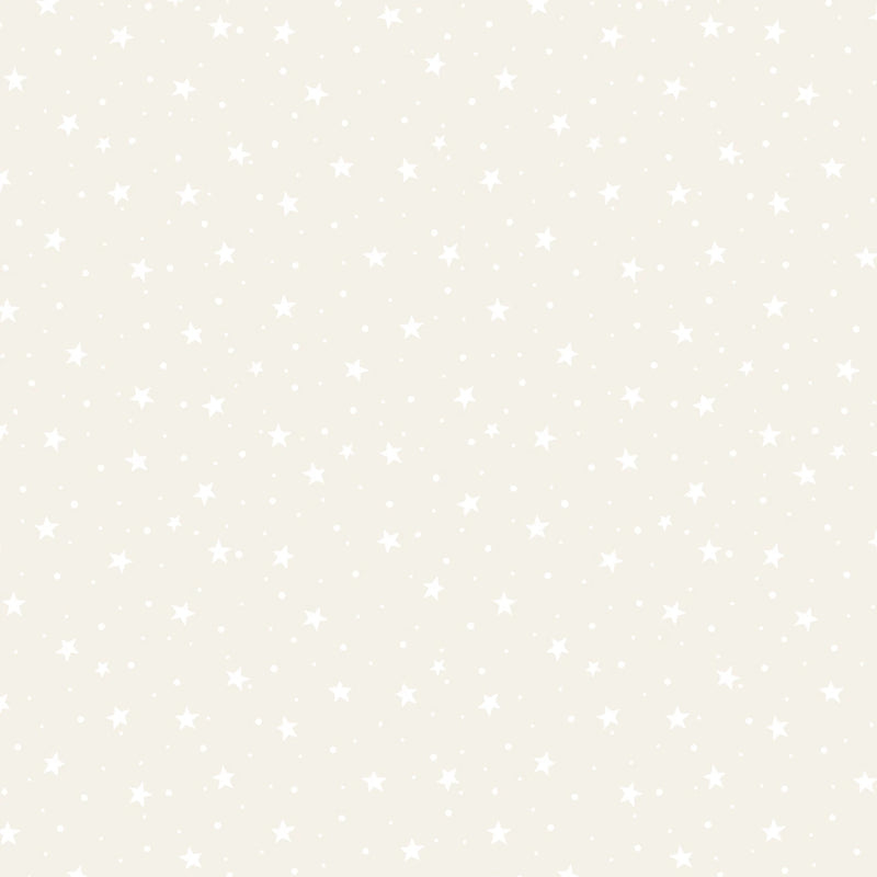 Ramblings 13 - Stars/Dots - White on Ecru