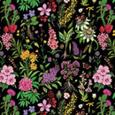 Paradise Island - Tropical Florals - Black