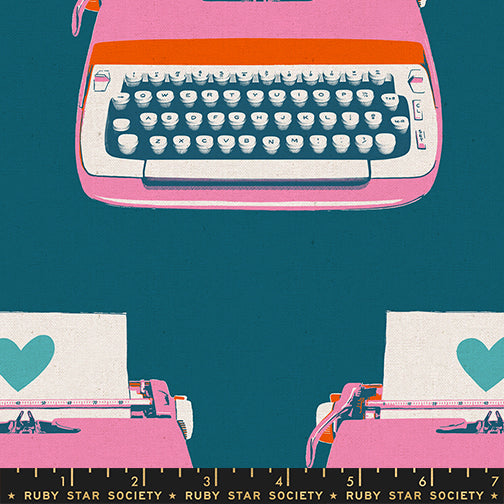 Best Day Ever Canvas - Typewriters - Teal