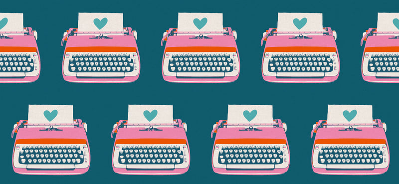 Best Day Ever Canvas - Typewriters - Teal