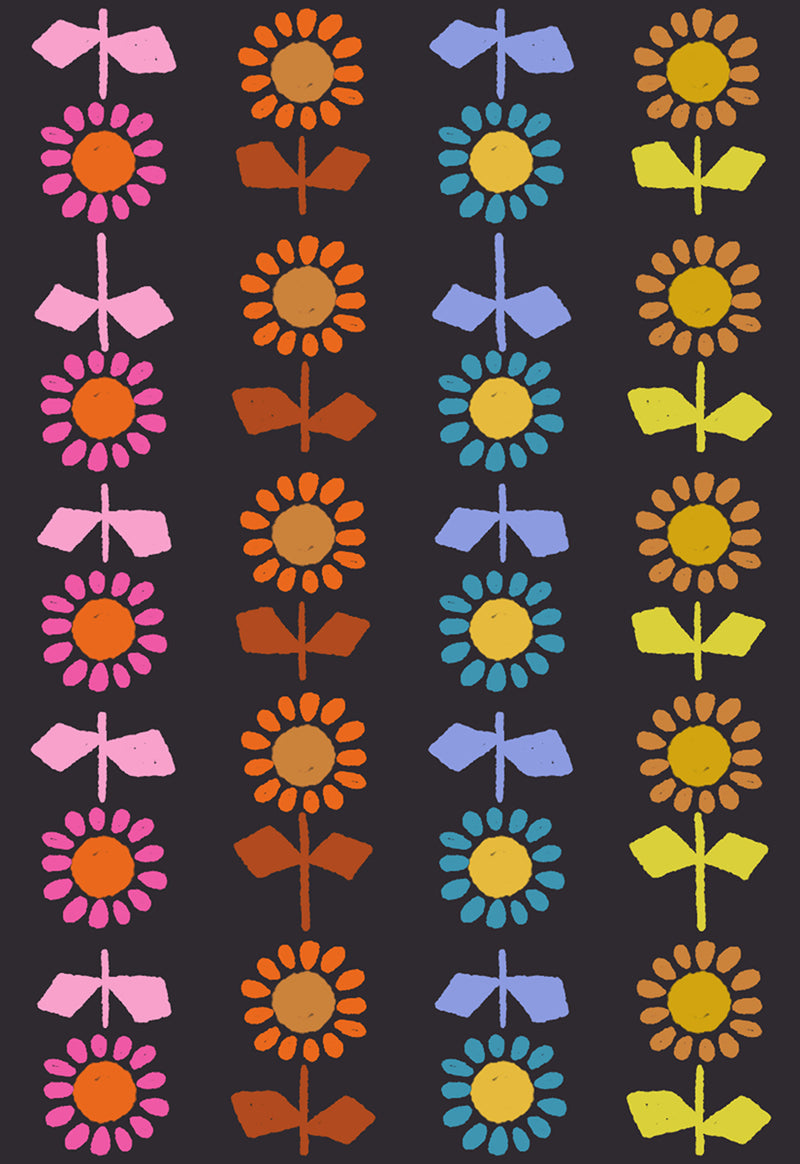 Catnap Canvas - Daisy Stripe - Black