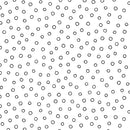 Salt & Pepper II - Tossed Open Dots - White