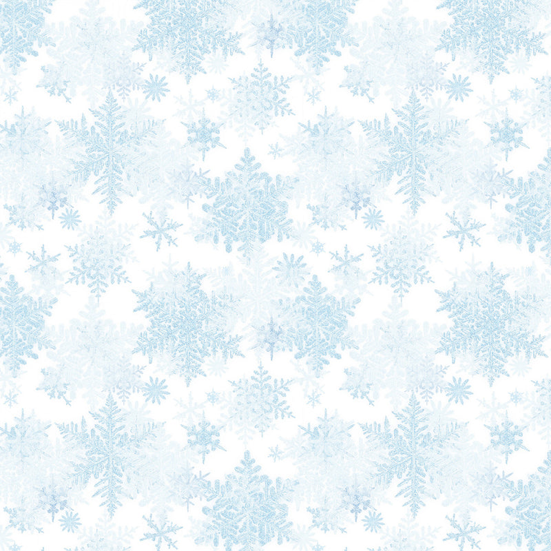 Snowfall - Layered Snowflakes - Light Blue