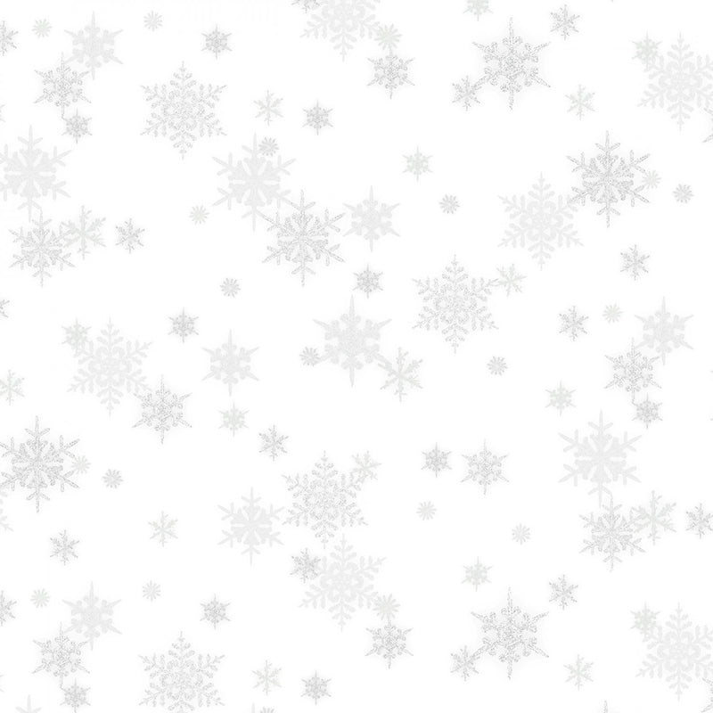 Snowfall - Mini Snowflakes - White/Light Grey