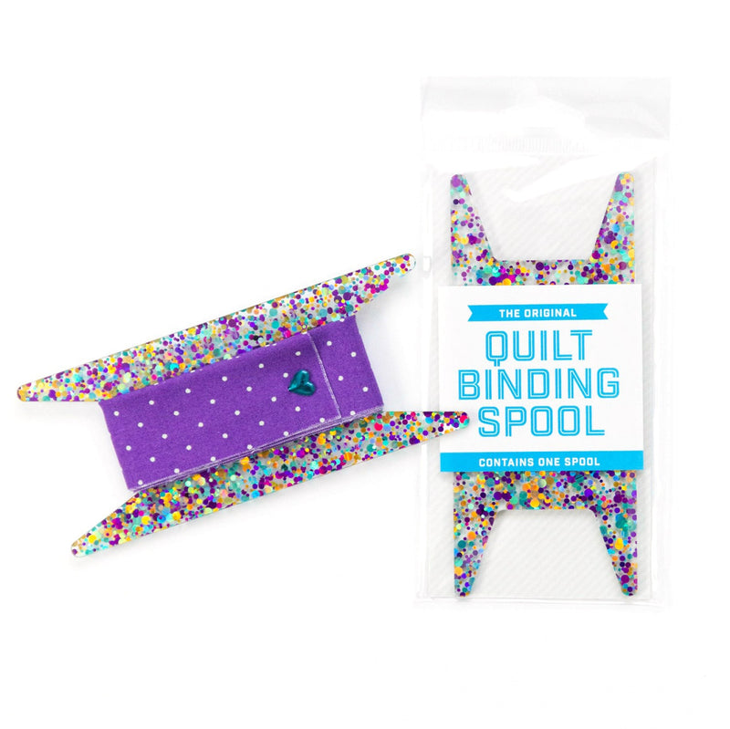 Quilt Binding Spool - Purple Glitter